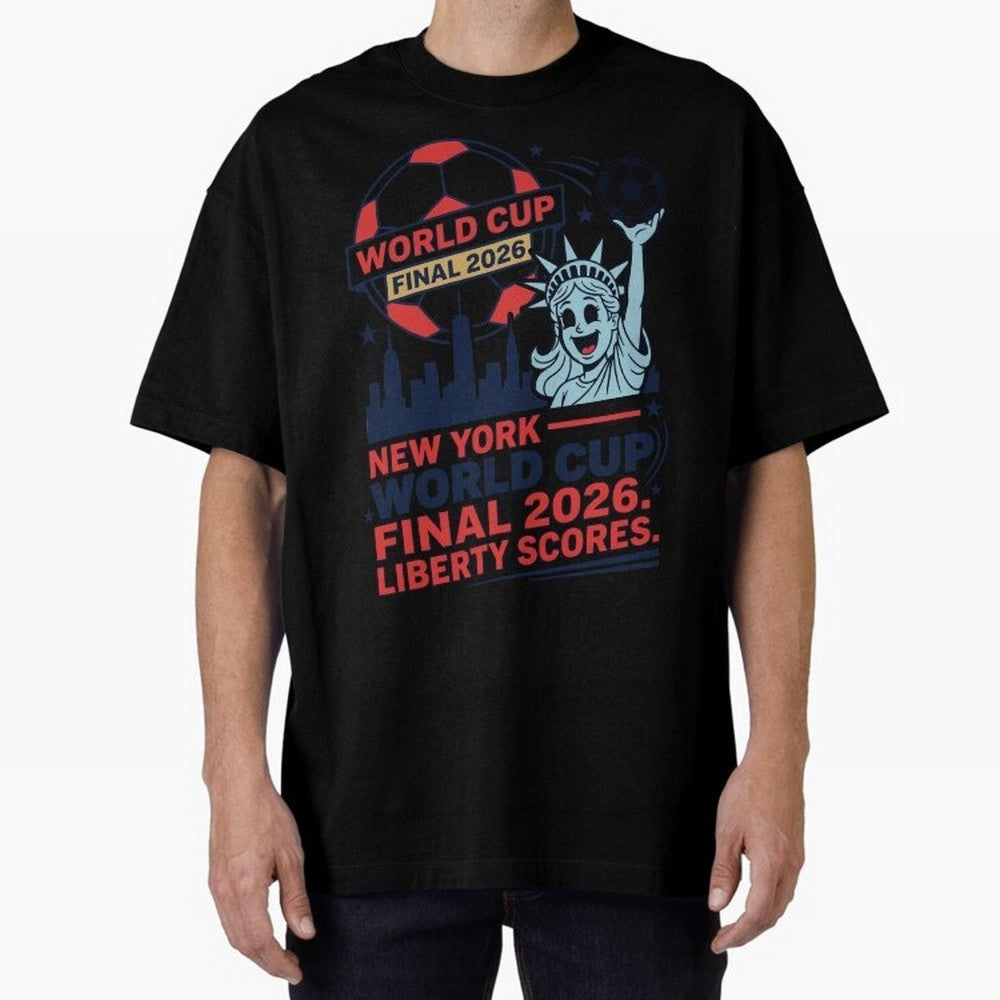 New York World Cup Final 2026 ¡ª Liberty Scores V1 Classic T-Shirt Bring World Football Passion into FIFA World Cup 2026 USA Canada Mexico Spirit, Capturing Brazil, Neymar, Champion Mindset, Group Stage Buzz, Knockout Tension and Passionate Fan