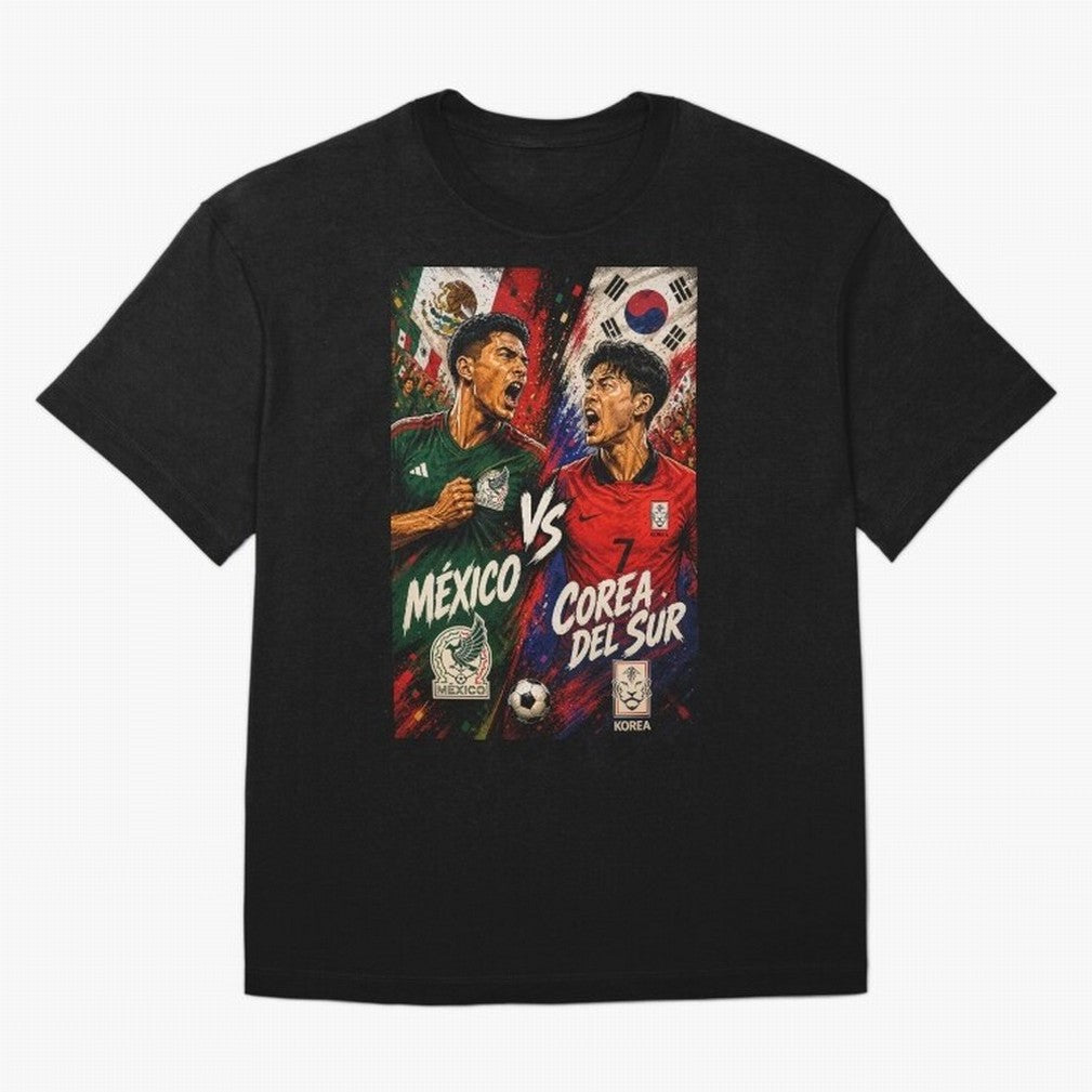 Mexico vs South Korea ¨C Group A FIFA World Cup 2026 | Comic Style Soccer Jersey Classic T-Shirt Join FIFA World Cup 2026 Spirit, Featuring Brazil, Messi, Neymar and Mbappe, Fan Favorite Moments, National Team Passion, Big Match Drama and Soccer