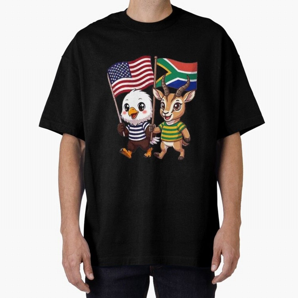 The American eagle and its friend, the South African springbok Classic T-Shirt Remember the FIFA World Cup 2026 USA Canada Mexico Journey through Neymar, Haaland and Cristiano Ronaldo Highlights, Argentina and Brazil Pride, Worldwide Fan Energy,