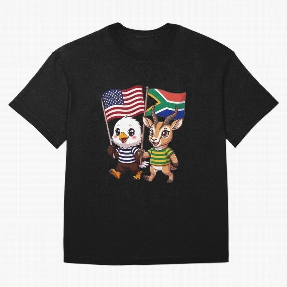 The American eagle and its friend, the South African springbok Classic T-Shirt Remember the FIFA World Cup 2026 USA Canada Mexico Journey through Neymar, Haaland and Cristiano Ronaldo Highlights, Argentina and Brazil Pride, Worldwide Fan Energy,