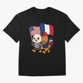 The American eagle and its friend, the French rooster Classic T-Shirt Bring a Vintage Feel to FIFA World Cup 2026 Group Stage Driven by Messi, Neymar and Mbappe, France Energy, Vintage Soccer Flavor, Modern Football Stars, National Flags and Final