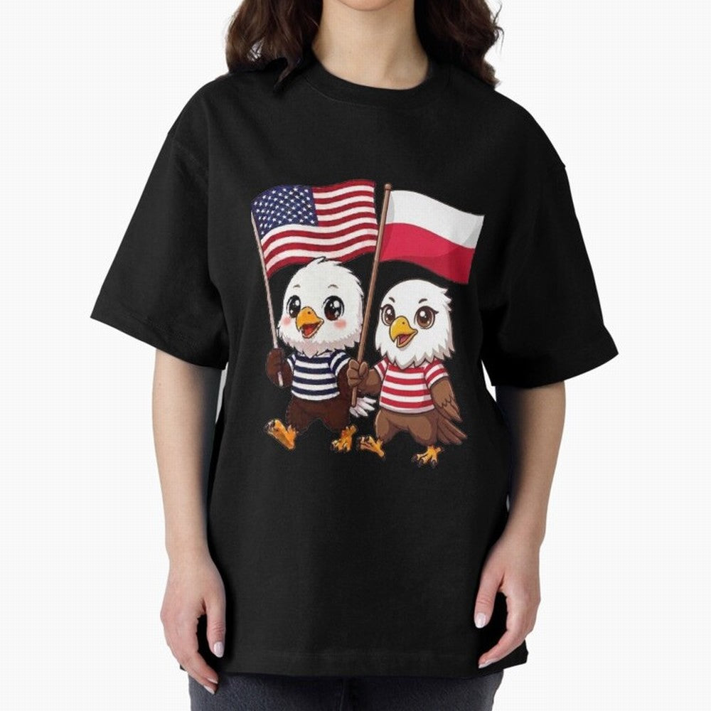 The American eagle and its friend, the Polish eagle Classic T-Shirt Honor Champions and Dreams in Global Football Passion for FIFA World Cup 2026 Group Stage, with Messi, CR7 and Mbappe, Brazil, Portugal and Argentina, Match Day Excitement,
