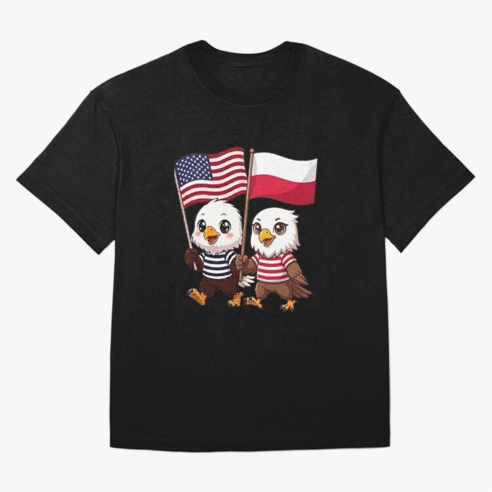 The American eagle and its friend, the Polish eagle Classic T-Shirt Honor Champions and Dreams in Global Football Passion for FIFA World Cup 2026 Group Stage, with Messi, CR7 and Mbappe, Brazil, Portugal and Argentina, Match Day Excitement,