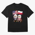 The American eagle and its friend, the Polish eagle Classic T-Shirt Honor Champions and Dreams in Global Football Passion for FIFA World Cup 2026 Group Stage, with Messi, CR7 and Mbappe, Brazil, Portugal and Argentina, Match Day Excitement,