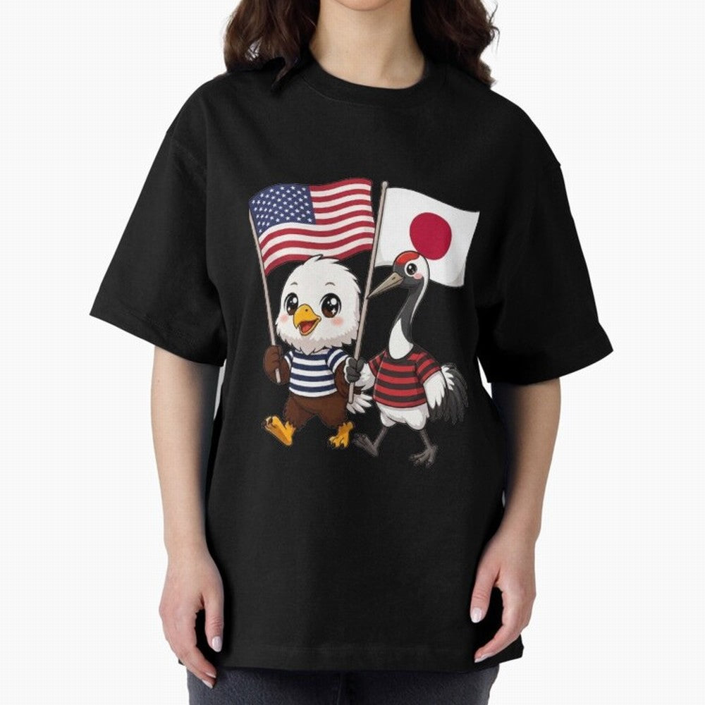 The American eagle and its friend, the Japanese crane Classic T-Shirt Celebrate Global Passion for FIFA World Cup 2026 Connected to Neymar, Argentina, France and Brazil Energy, Game Day Rituals, Football Legends, Country Pride and the Road to the