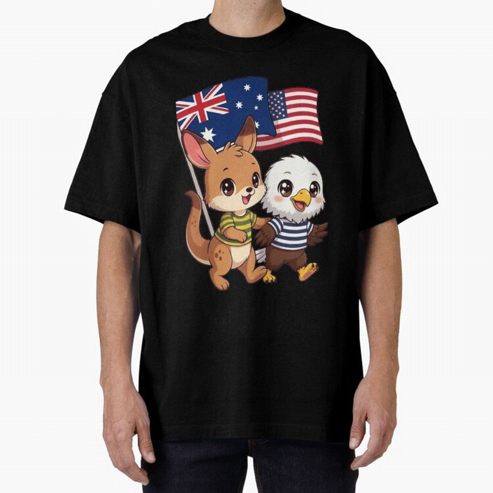 the Australian kangaroo and its friend the American eagle Classic T-Shirt Fuel the Hype around FIFA World Cup 2026 for Fans of Messi and Cristiano Ronaldo and Argentina, Bringing Fan Favorite Moments, National Team Passion, Big Match Drama and