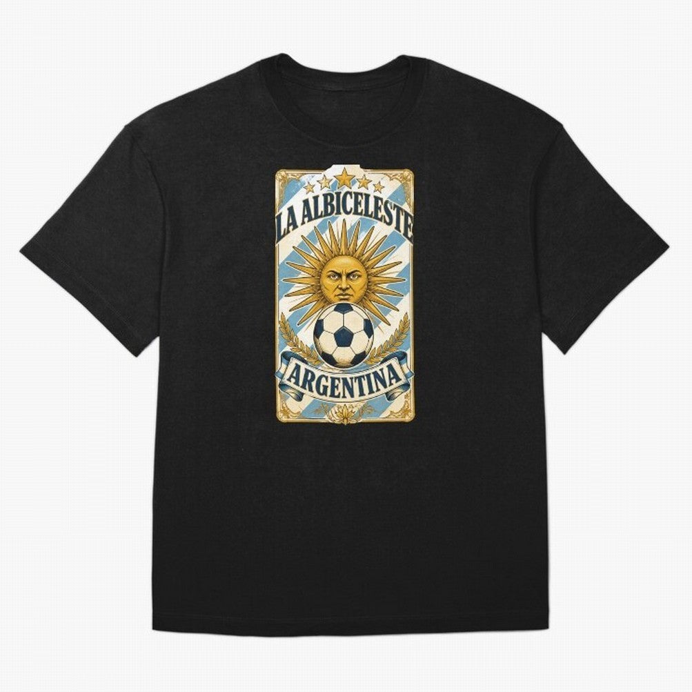 Argentina Soccer Sun - La Albiceleste Vintage Champions Football Fan T-Shirt Classic T-Shirt Celebrate Fan Culture around FIFA World Cup 2026 USA Canada Mexico Spirit, Centered on Argentina and Brazil, Cristiano Ronaldo, Championship Spirit, Famous