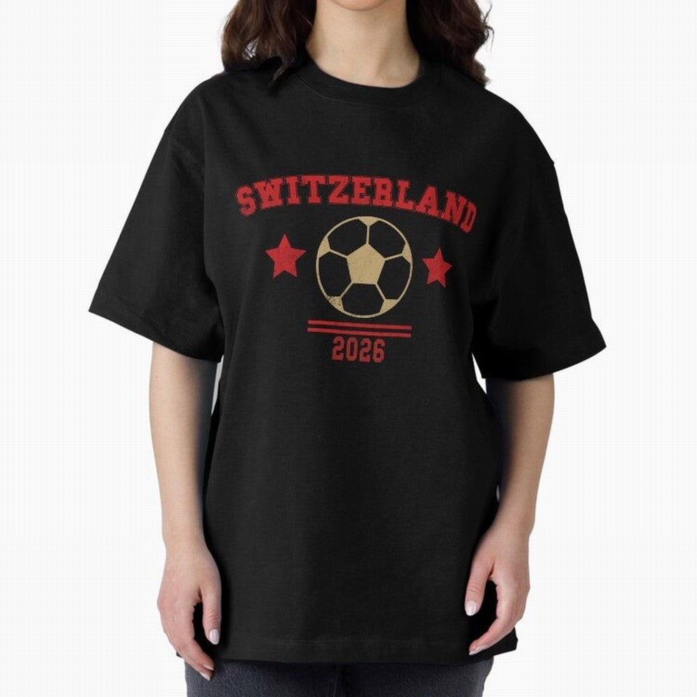 Switzerland ¡ª Vintage Soccer Tee Classic T-Shirt Represent Fans Who Live for FIFA World Cup 2026 Centered on Mbappe, Brazil, Portugal and Argentina Energy, Retro Football Energy, Iconic Rivalries, Trophy Chase Drama and Stadium Atmosphere; Ideal