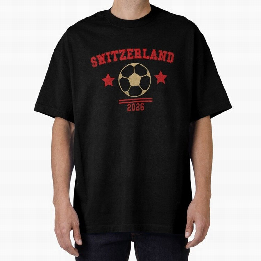 Switzerland ¡ª Vintage Soccer Tee Classic T-Shirt Represent Fans Who Live for FIFA World Cup 2026 Centered on Mbappe, Brazil, Portugal and Argentina Energy, Retro Football Energy, Iconic Rivalries, Trophy Chase Drama and Stadium Atmosphere; Ideal
