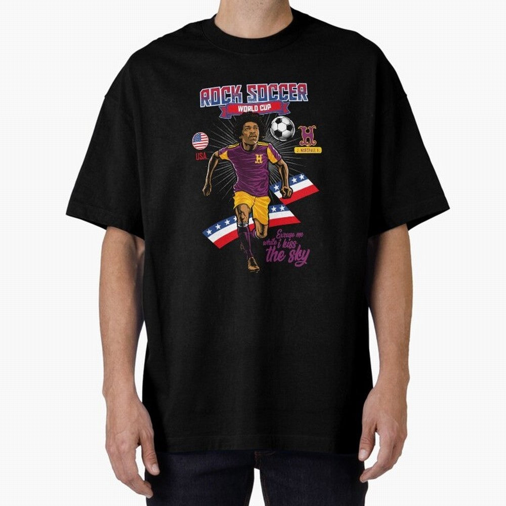 Rock Soccer World Cup Classic T-Shirt Honor the Football Icons of FIFA World Cup 2026 USA Canada Mexico Spirit, Featuring Spain, Haaland and Mbappe, Match Day Excitement, Supporter Culture, Golden Goals and Global Football Passion; Great for