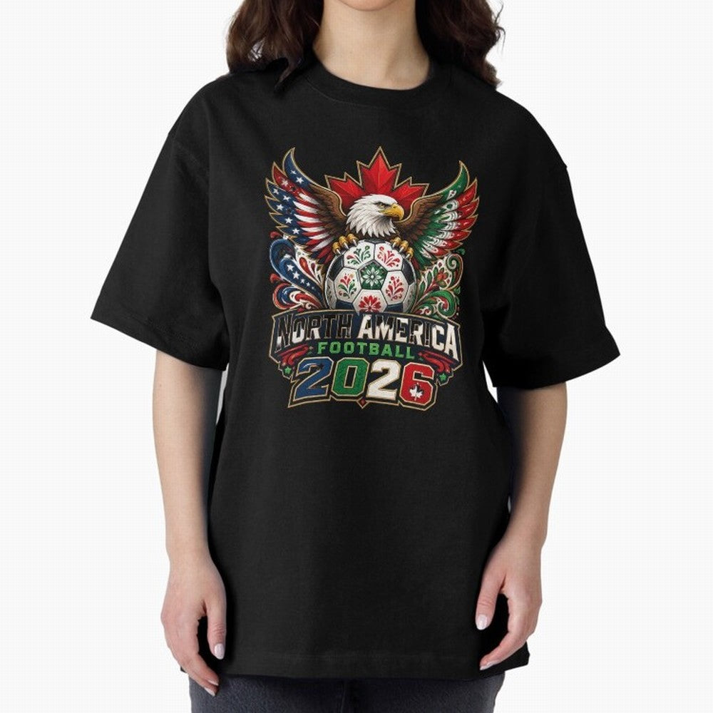 United by Football 2026 North America Soccer Design Classic T-Shirt Celebrate the Road through Match Day Hype around FIFA World Cup 2026 USA Canada Mexico, Haaland and Mbappe, France, Vintage Soccer Flavor, Modern Football Stars, National Flags and