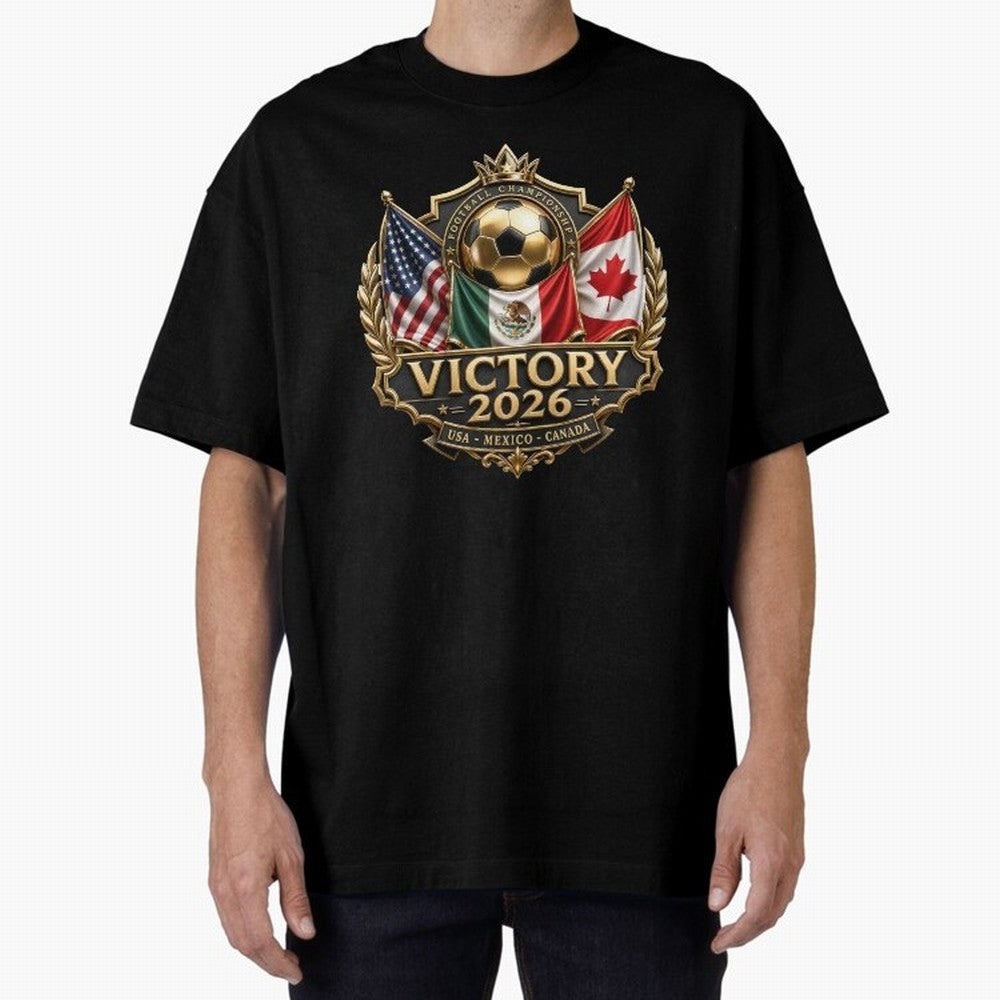 Victory 2026 USA Mexico Canada Football Crest Classic T-Shirt Honor the Beautiful Game during Match Day Hype around FIFA World Cup 2026 USA Canada Mexico, CR7, England and Germany, Soccer Culture, Superstar Moments, National Team Dreams and