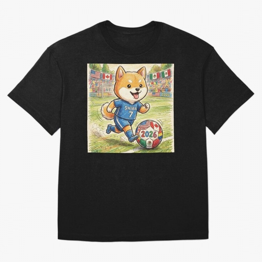2026 World Cup Shiba Inu Ace #7 - Stadium Action Art Classic T-Shirt Refresh Match Day Hype around FIFA World Cup 2026 USA Canada Mexico, CR7 and Messi, France and Portugal, Championship Spirit, Famous Goals, Roaring Crowds and International