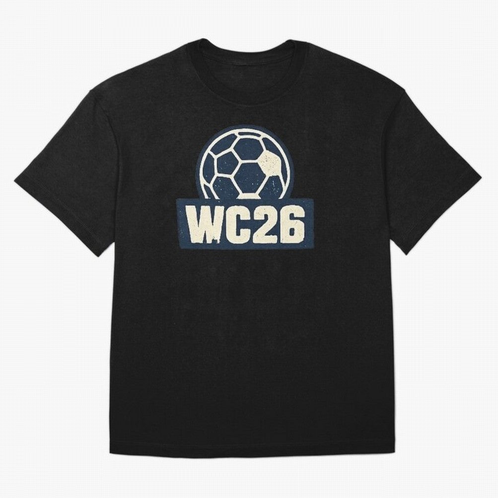 WC26 Retro Soccer Ball Vintage Football Fan Design Classic T-Shirt Bring Match Day Fire to the FIFA World Cup 2026 Group Stage Journey through Messi, CR7 and Mbappe Highlights, Spain Pride, Stadium Chants, National Pride, Trophy Dreams and