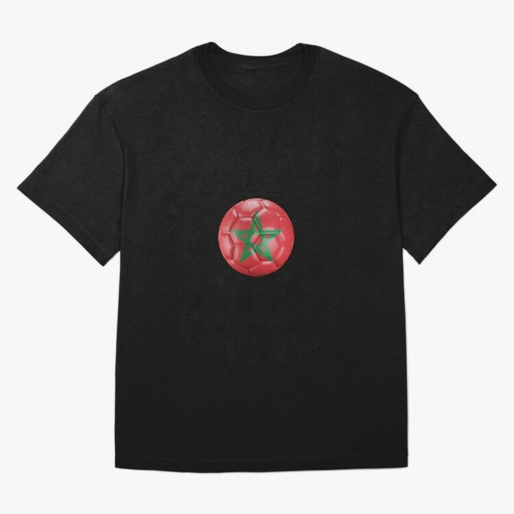 Morocco Ball Classic T-Shirt Celebrate Rivalries and Pride in Match Day Hype around FIFA World Cup 2026 USA Canada Mexico, Neymar, Spain, Goal Celebration Energy, Supporter Heritage, Football Icons and Worldwide Tournament Joy; Ideal for Football