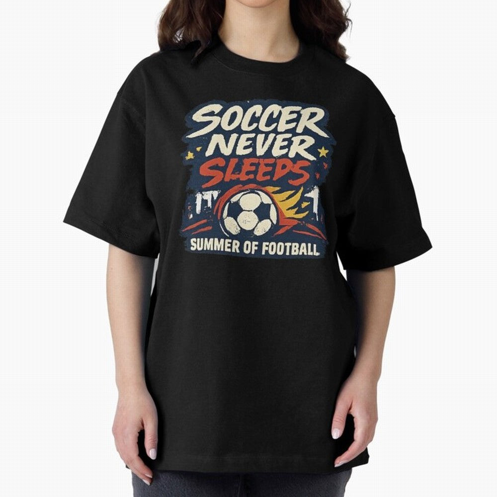 Soccer Never Sleeps Summer of Football Vintage Soccer Fan Tee Classic T-Shirt Bring Global Tournament Vibes to FIFA World Cup 2026 Group Stage Highlighting Cristiano Ronaldo, Portugal, Spain and Germany Energy, Football Passion, Legendary