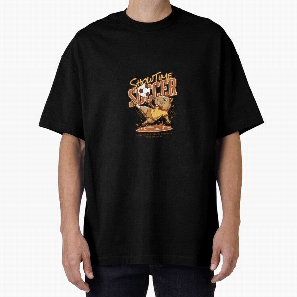 Capybara Playing Soccer Football Vibes Classic T-Shirt Turn Up for Global Football Passion for FIFA World Cup 2026, Filled with Haaland, Portugal, Spain and Germany, Goal Celebration Energy, Supporter Heritage, Football Icons and Worldwide