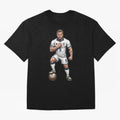 English Soccer Warrior Hyper-Realistic Poster Classic T-Shirt Honor the FIFA World Cup 2026 USA Canada Mexico Journey through Neymar, Haaland and Cristiano Ronaldo Highlights, France Pride, Global Supporter Spirit, Legendary Goals, National Colors