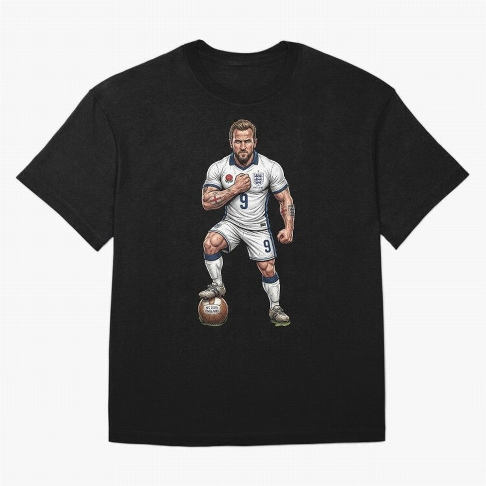 English Soccer Warrior Hyper-Realistic Poster Classic T-Shirt Honor the FIFA World Cup 2026 USA Canada Mexico Journey through Neymar, Haaland and Cristiano Ronaldo Highlights, France Pride, Global Supporter Spirit, Legendary Goals, National Colors