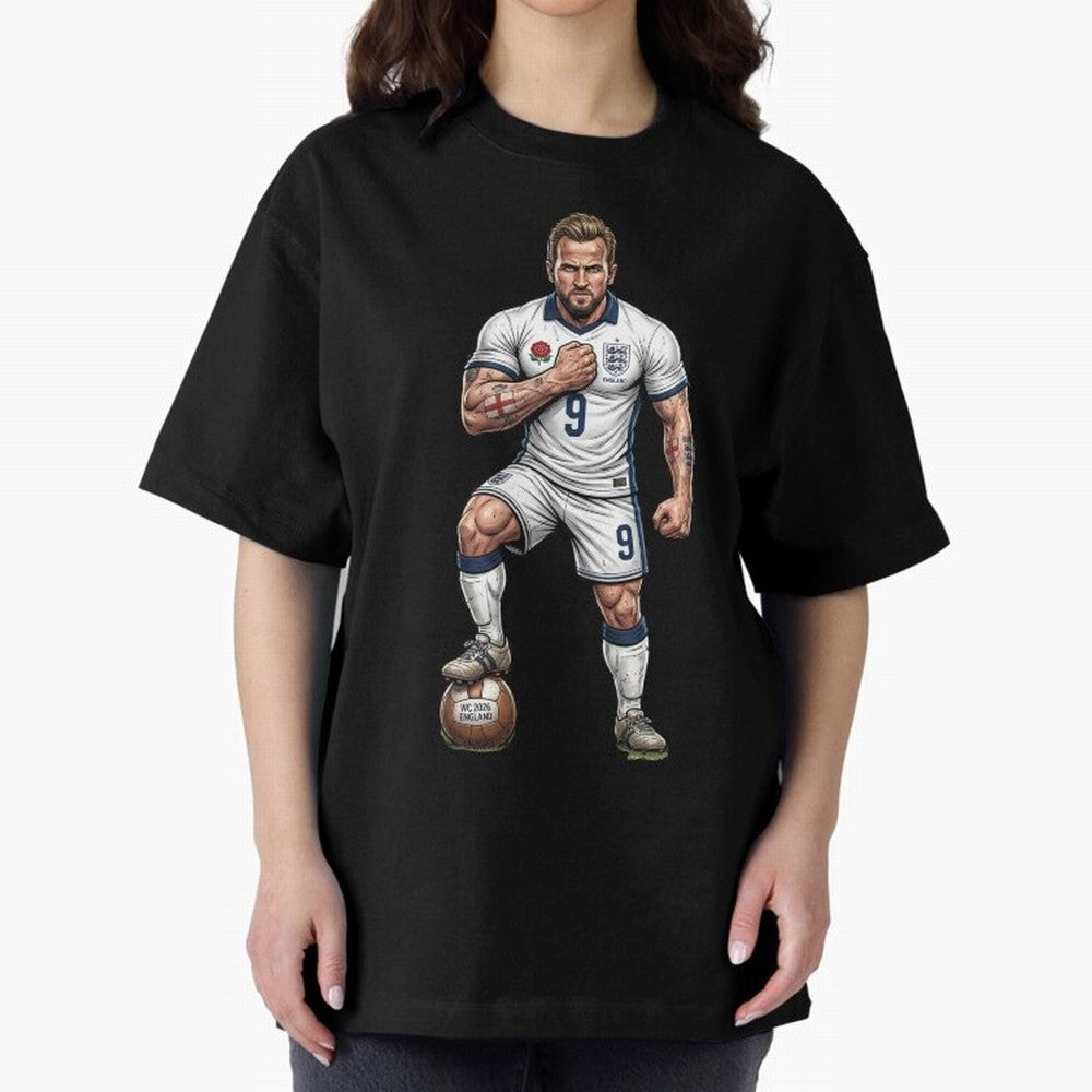 English Soccer Warrior Hyper-Realistic Poster Classic T-Shirt Honor the FIFA World Cup 2026 USA Canada Mexico Journey through Neymar, Haaland and Cristiano Ronaldo Highlights, France Pride, Global Supporter Spirit, Legendary Goals, National Colors