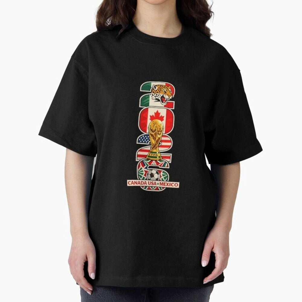 Vertical Host Nations Landmark Art Classic T-Shirt Discover FIFA World Cup 2026 USA Canada Mexico with Neymar, Haaland and Cristiano Ronaldo, Argentina, France and Brazil Energy, Tournament Hype, Historic Matchups, Family Viewing Parties and Global
