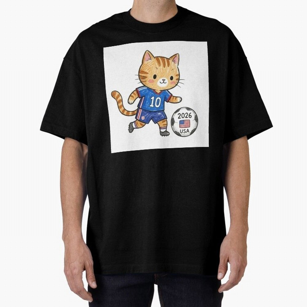 USA Soccer Cat #10 - 2026 World Cup Fan Art Classic T-Shirt Bring FIFA World Cup 2026 Group Stage Filled with Cristiano Ronaldo, Haaland and CR7, Brazil, Portugal and Argentina Energy, Stadium Memories, Football Loyalty, International Chants and