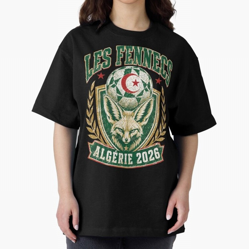 Les Fennecs Alg¨¦rie 2026 World Cup Soccer T-Shirt Classic T-Shirt Fuel the FIFA World Cup 2026 USA Canada Mexico Journey through CR7 Highlights, Brazil, Portugal and Argentina Pride, Soccer Culture, Superstar Moments, National Team Dreams and