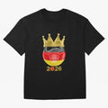 Germany Football Champion Crown 2026 Classic T-Shirt Relive Legendary Nights from the FIFA World Cup 2026 Group Stage Journey through CR7 and Messi Highlights, Portugal Pride, Retro Football Energy, Iconic Rivalries, Trophy Chase Drama and Stadium