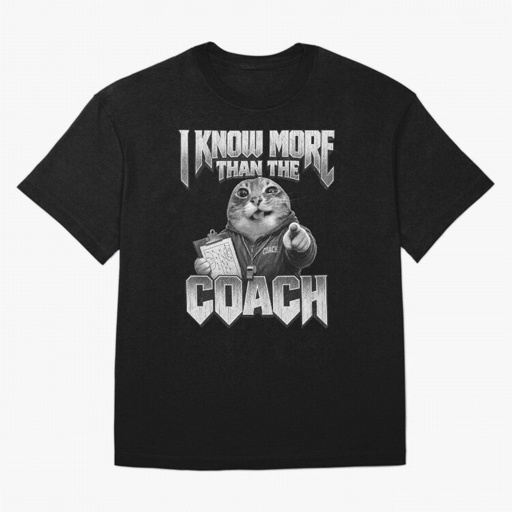 I Know More Than The Coach Funny World Cup 2026 Meme USA Soccer Fan Silly Cat Classic T-Shirt Bring World Football Passion into FIFA World Cup 2026 USA Canada Mexico Featuring Cristiano Ronaldo, England Energy, Goal Celebration Energy, Supporter