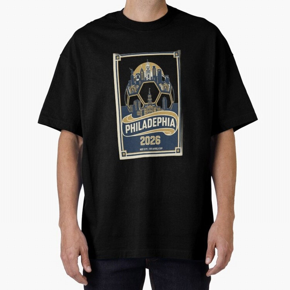 Philadelphia 2026 ¨C Vintage Soccer Host City Tee Classic T-Shirt Celebrate Unforgettable Nights in Global Football Passion for FIFA World Cup 2026 Group Stage, Built around Mbappe and Neymar, Portugal, Supporter Pride, Iconic Celebrations,