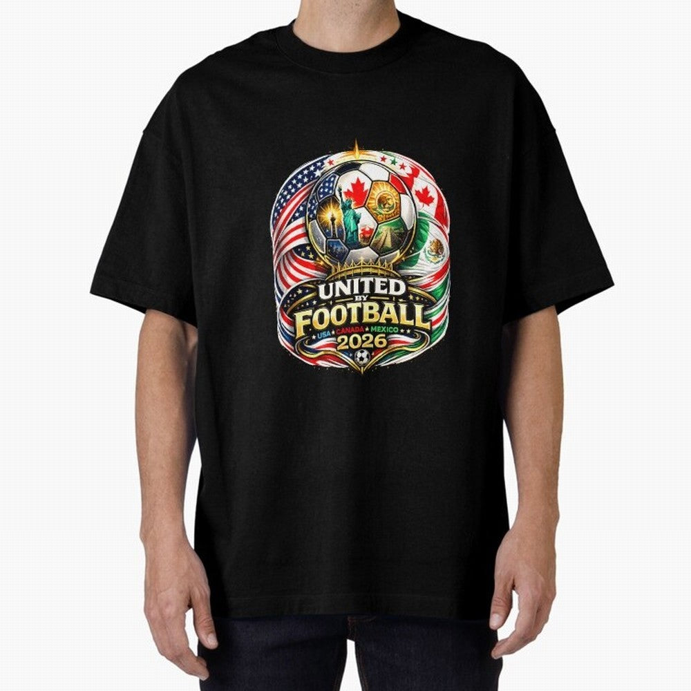 United By Football 2026 USA Canada Mexico Classic T-Shirt Fuel the Hype around FIFA World Cup 2026 Group Stage Spirit, with France and Portugal, Messi, Neymar and Mbappe, Vintage Soccer Flavor, Modern Football Stars, National Flags and Final Night