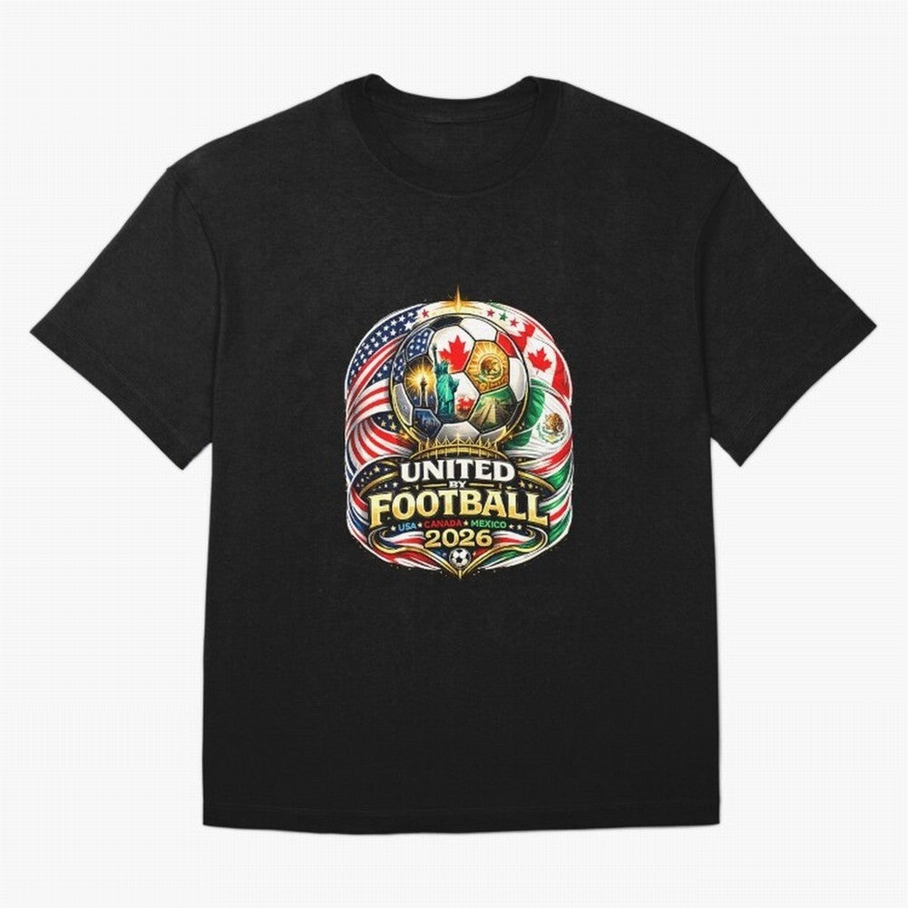 United By Football 2026 USA Canada Mexico Classic T-Shirt Fuel the Hype around FIFA World Cup 2026 Group Stage Spirit, with France and Portugal, Messi, Neymar and Mbappe, Vintage Soccer Flavor, Modern Football Stars, National Flags and Final Night