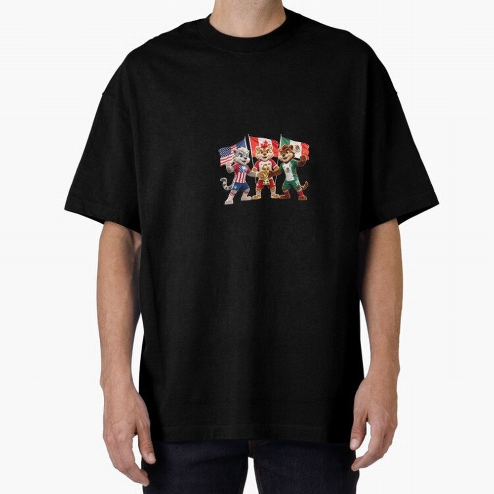 World Cup 2026 Host Nations Mascots - USA Canada Mexico Soccer Champions Classic T-Shirt Represent Fans Who Live for the FIFA World Cup 2026 USA Canada Mexico Journey through Haaland Highlights, Netherlands Pride, Global Supporter Spirit, Legendary