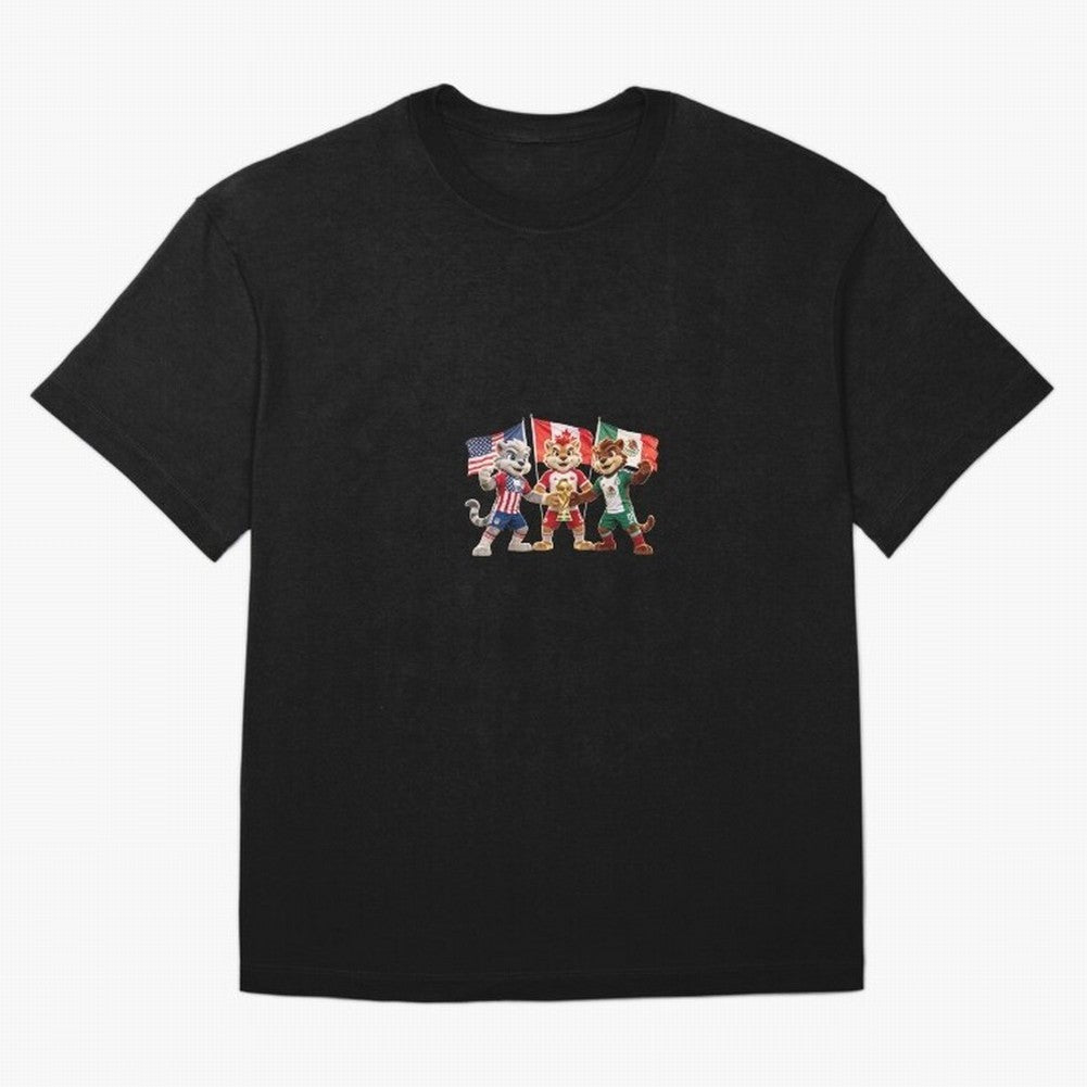 World Cup 2026 Host Nations Mascots - USA Canada Mexico Soccer Champions Classic T-Shirt Represent Fans Who Live for the FIFA World Cup 2026 USA Canada Mexico Journey through Haaland Highlights, Netherlands Pride, Global Supporter Spirit, Legendary