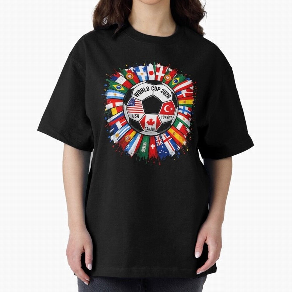 World Cup 2026 Shirt Soccer Tournament Fan Design International Flags Football Graphic Tee Sports Lover Gift Classic T-Shirt Create FIFA World Cup 2026 Spirit, Celebrating Portugal, Spain and Germany, CR7, Worldwide Fan Energy, Dramatic Goals,