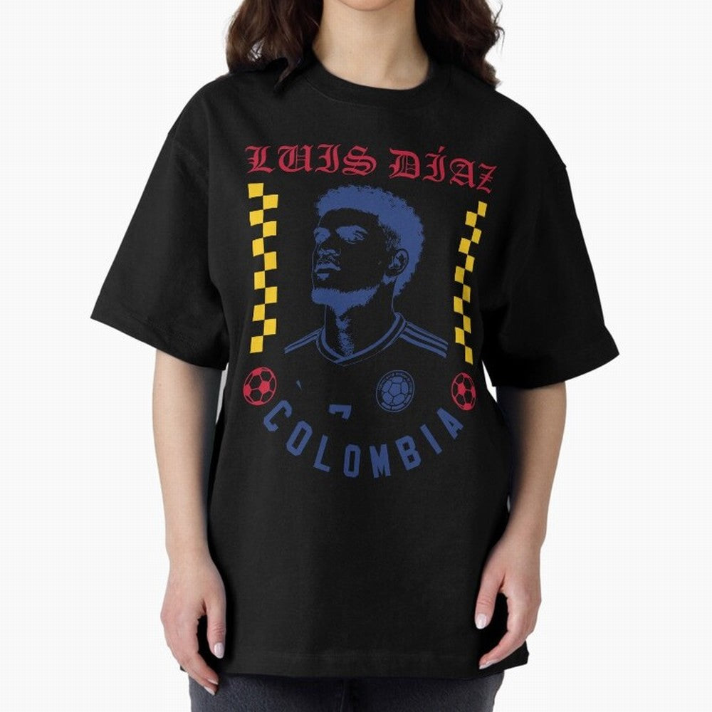 Luis D¨ªaz Colombia Soccer Star Retro Football Fan Design Classic T-Shirt Bring International Match Energy to FIFA World Cup 2026 USA Canada Mexico Spirit, Centered on Brazil, Cristiano Ronaldo, Haaland and CR7, Supporter Pride, Iconic