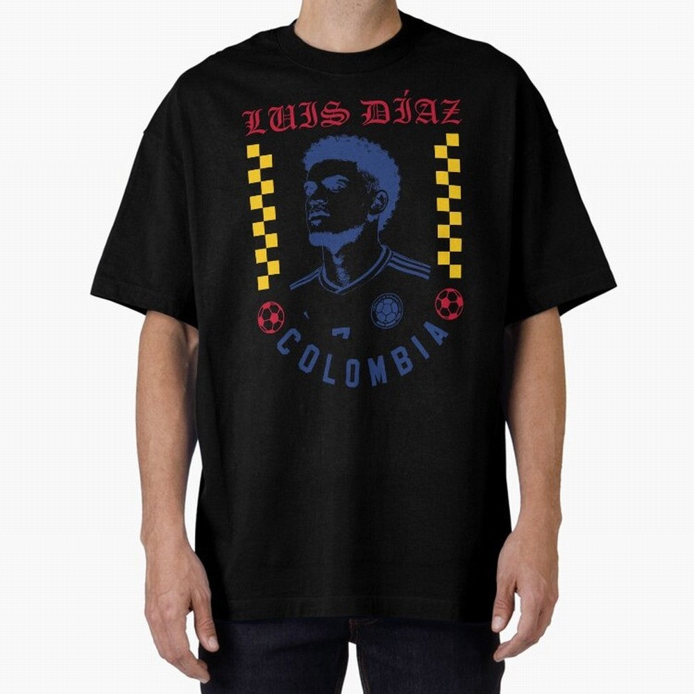 Luis D¨ªaz Colombia Soccer Star Retro Football Fan Design Classic T-Shirt Bring International Match Energy to FIFA World Cup 2026 USA Canada Mexico Spirit, Centered on Brazil, Cristiano Ronaldo, Haaland and CR7, Supporter Pride, Iconic