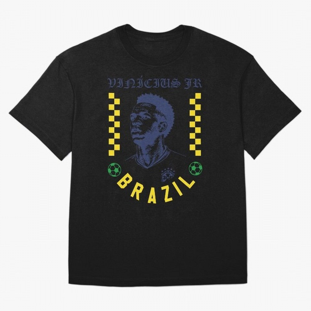 Vin¨ªcius Jr Brazil Soccer Legend Retro Football Fan Design Classic T-Shirt Celebrate Classic Football Spirit in Global Football Passion for FIFA World Cup 2026 Group Stage, Capturing Messi, CR7 and Mbappe, England, Football History, Final Match