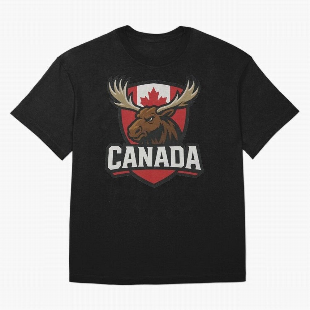 Canada Moose Sports Logo T-Shirt ¨C Canadian Flag Maple Leaf Emblem | 2026 World Cup Supporter Classic T-Shirt Enjoy FIFA World Cup 2026 USA Canada Mexico Spirit, Capturing Brazil, Cristiano Ronaldo, Haaland and CR7, Fan Favorite Moments, National