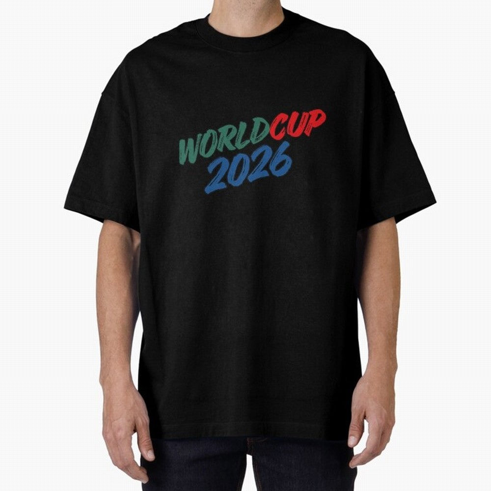 World Cup 2026 Oversized T-Shirt Show Your Love for Match Day Hype around FIFA World Cup 2026, Haaland and Mbappe, Spain and Netherlands, Soccer Culture, Superstar Moments, National Team Dreams and Competitive Fire; Ideal for Football Dads,