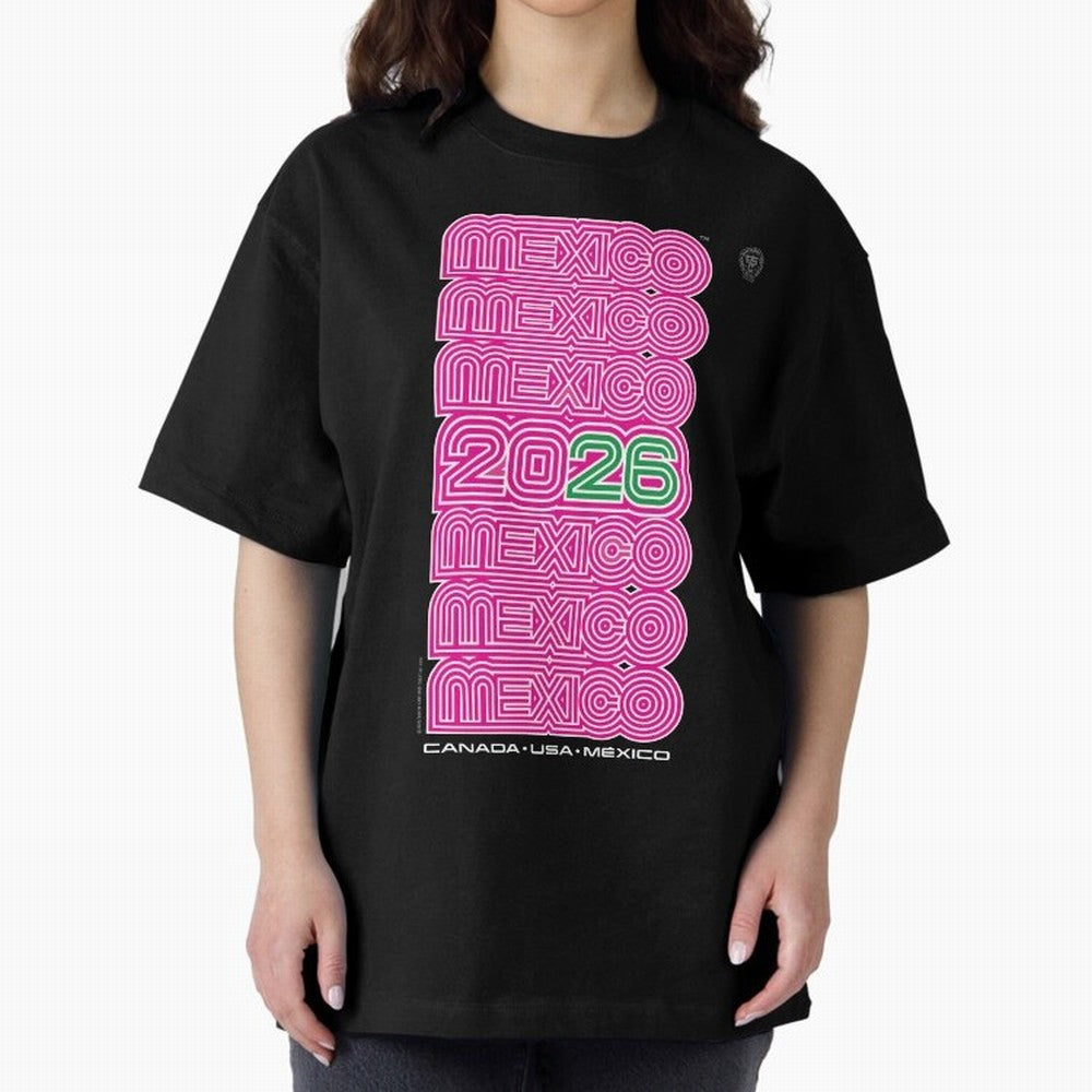Mexico Retro Soccer 26 ¨C Canada USA Mexico 26¨C Bold Vintage Typography Oversized T-Shirt Represent the FIFA World Cup 2026 USA Canada Mexico Journey through Messi Highlights, Netherlands Pride, Retro Football Energy, Iconic Rivalries, Trophy