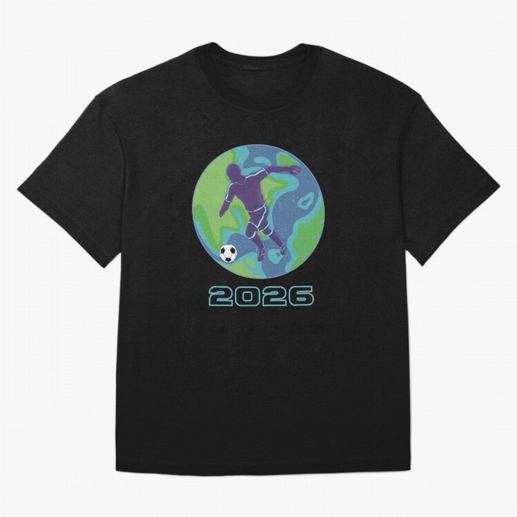 Soccer world 2026 Oversized T-Shirt Feel the Trophy Chase of FIFA World Cup 2026 Group Stage for Fans of Haaland and Mbappe and Brazil, Bringing Stadium Memories, Football Loyalty, International Chants and Championship Tradition; Made for Die Hard