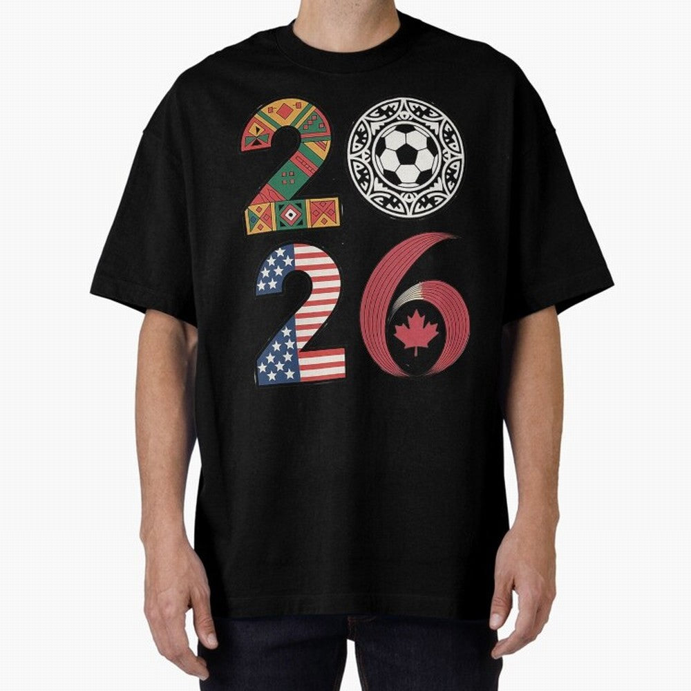 2026 Football Countries Oversized T-Shirt Embrace FIFA World Cup 2026 Group Stage with Cristiano Ronaldo, Haaland and CR7, Spain and Netherlands Energy, Soccer Culture, Superstar Moments, National Team Dreams and Competitive Fire; Great for