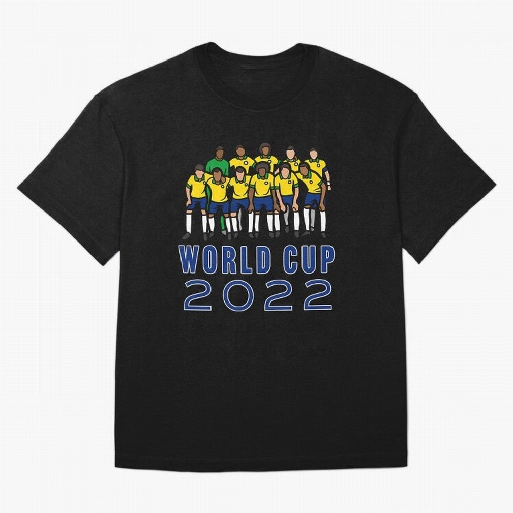 World Cup 2022 Oversized T-Shirt Join Supporters Worldwide for FIFA World Cup 2026 USA Canada Mexico Inspired by Neymar, Haaland and Cristiano Ronaldo, Brazil Energy, Football Festival Excitement, Trophy Ambitions, Country Rivalries and Star Player