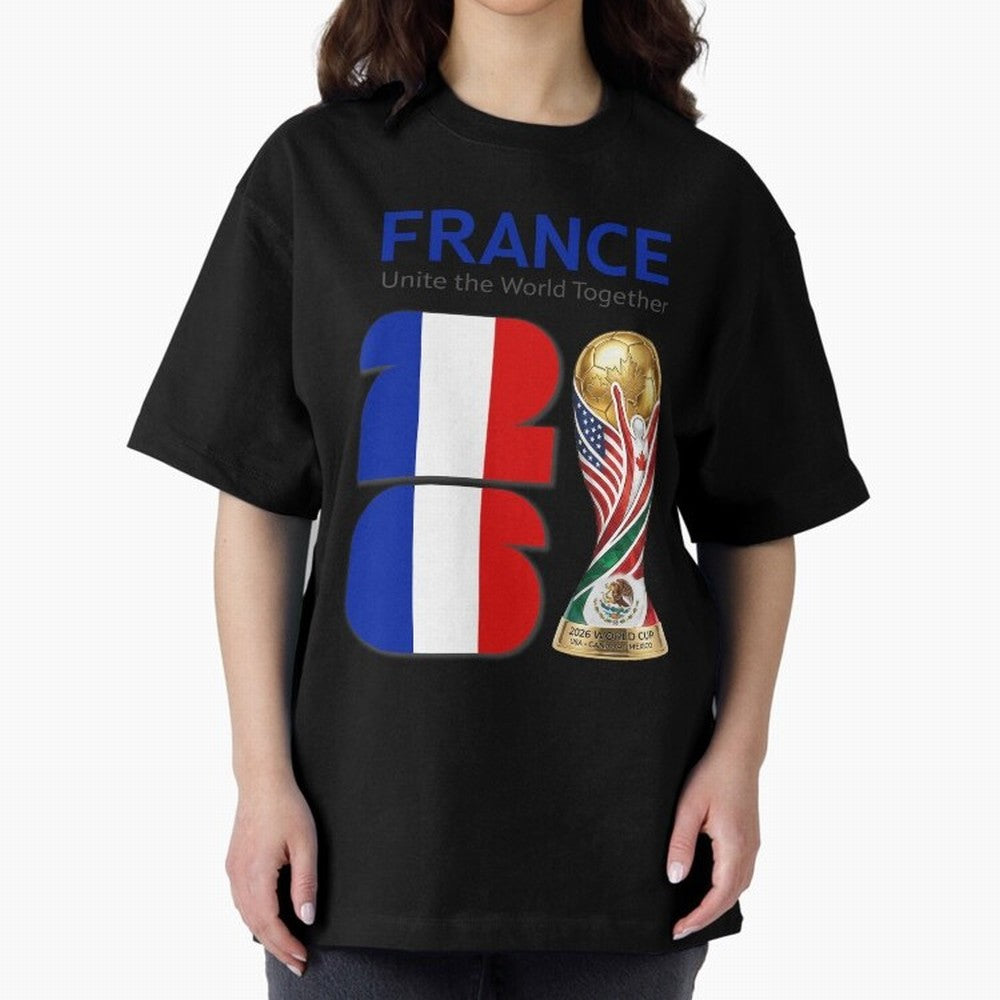 World Cup 2026, IMG 030, FRANCE 001 Oversized T-Shirt Celebrate the Biggest Stage of FIFA World Cup 2026 USA Canada Mexico Made for Haaland, Argentina Energy, Goal Celebration Energy, Supporter Heritage, Football Icons and Worldwide Tournament Joy;