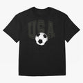 USA soccer ball American world cup 2026 fan Oversized T-Shirt Relive Global Football Passion for FIFA World Cup 2026 USA Canada Mexico, Centered on Neymar, Haaland and Cristiano Ronaldo, Argentina, France and Brazil, Retro Football Energy, Iconic