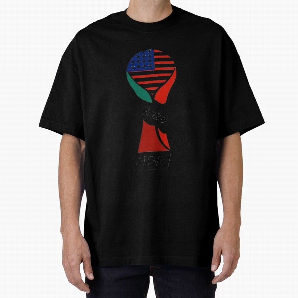 T-shirt usa FIFA world 2026 Oversized T-Shirt Treasure Global Football Passion for FIFA World Cup 2026 USA Canada Mexico, Built around Messi, Portugal, Spain and Germany, Football Passion, Legendary Performances, Festival Vibes and Supporter