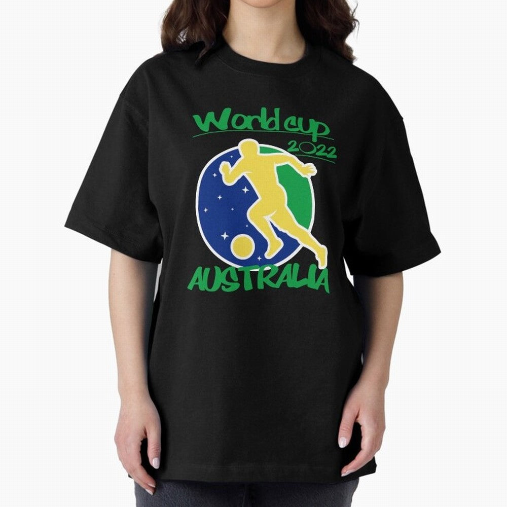 Australia World Cup 2022 Oversized T-Shirt Celebrate Golden Goal Energy in FIFA World Cup 2026 USA Canada Mexico Made for Mbappe, Germany Energy, Stadium Memories, Football Loyalty, International Chants and Championship Tradition; Perfect for