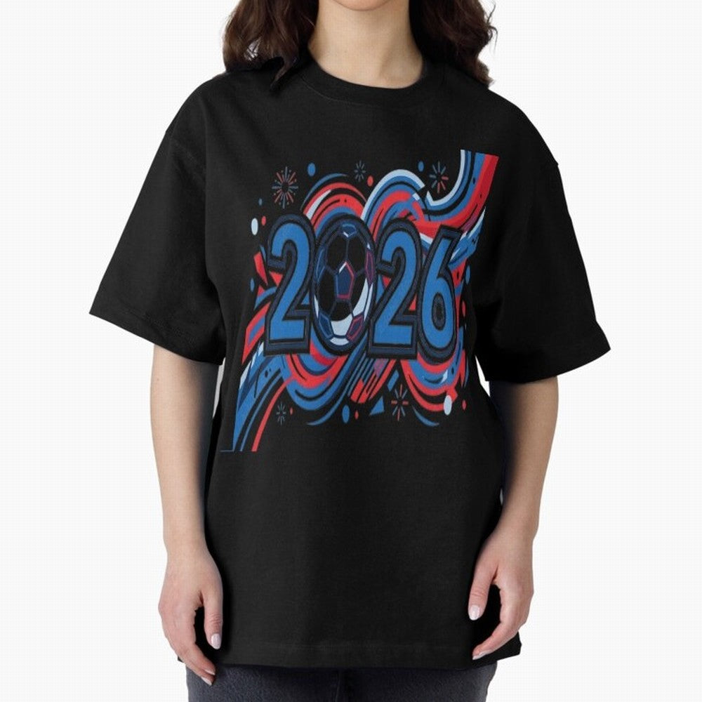 Football 2026 Oversized T-Shirt Celebrate Rivalries and Pride in FIFA World Cup 2026 USA Canada Mexico for Fans of Messi and Cristiano Ronaldo and Argentina, Bringing Football History, Final Match Energy, Crowd Noise and Once in a Lifetime Moments;