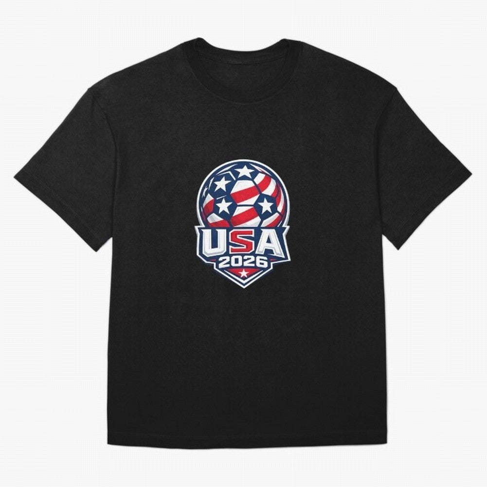 Usa 2026 World Cup - Star Spangled Soccer - American Host Fan Oversized T-Shirt Bring Legendary Rivalry Energy to Match Day Hype around FIFA World Cup 2026, Cristiano Ronaldo, England and Germany, Champion Mindset, Group Stage Buzz, Knockout
